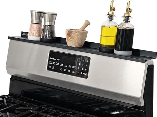 30" Length Black Magnetic Shelf for Kitchen Stov