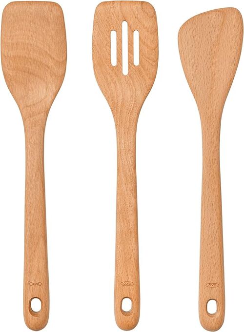 OXO 3 Piece Good Grips Wooden Turner Set, large