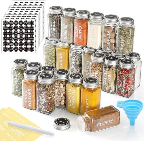 AOZITA 36 Pcs Glass Spice Jars