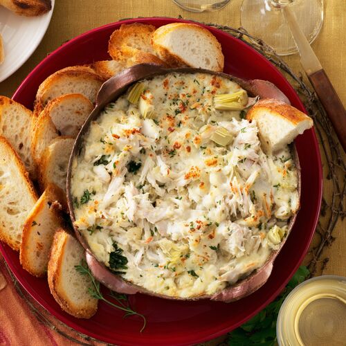 Baked Crab, Brie, And Artichoke Dip
