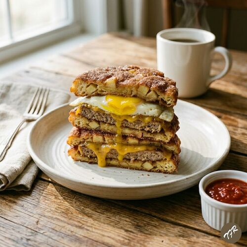 Fritter Breakfast Sandwich