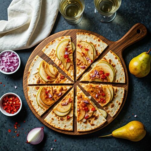 Lexie's Pear And Brie Quesadillas