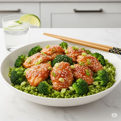 Whole Sesame Chicken and Broccoli Rice