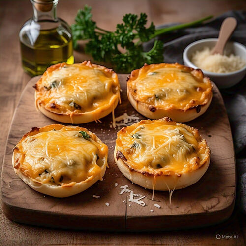 Cheesy English Muffins