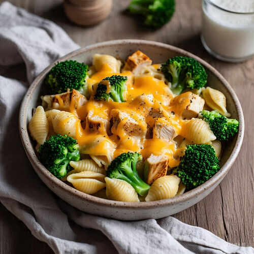 Easy Cheesy Chicken & Broccoli Pasta