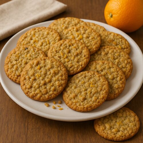 Crispy Orange Oatmeal Cookies