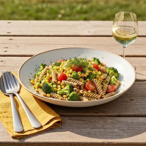 Fresh Corn And Herb Pasta Salad