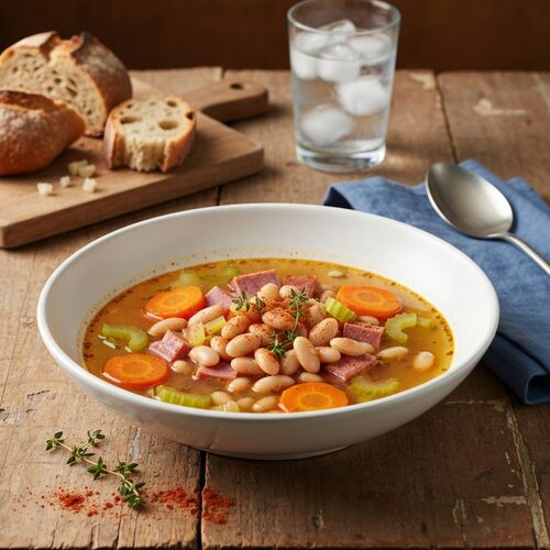 Quick Ham & Bean Soup