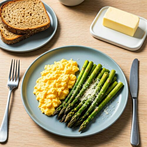 Ina Garten's Roasted Asparagus With Scrambled Eggs