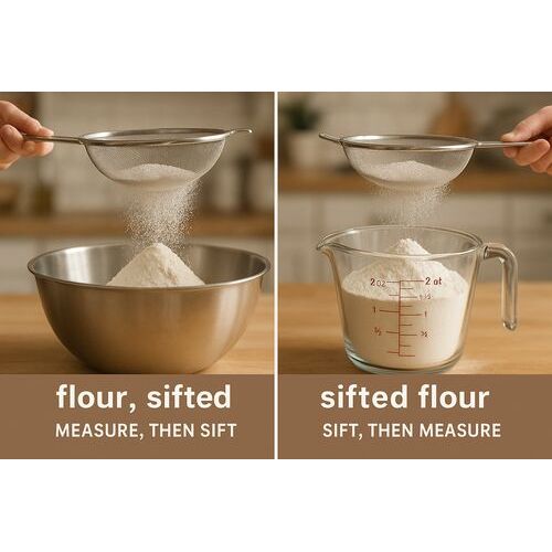 Flour, Sifted vs. Sifted Flour