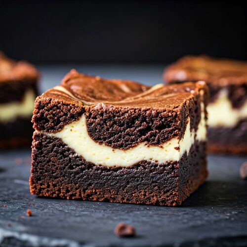 Fudgy Brownies With Cream Cheese Filling