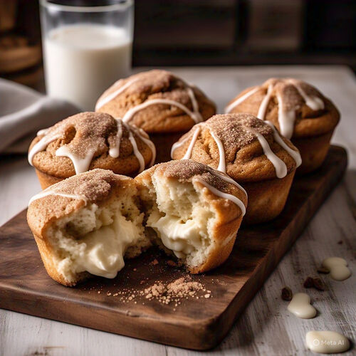 Gooey Cinnamon Cream Cheese Muffins