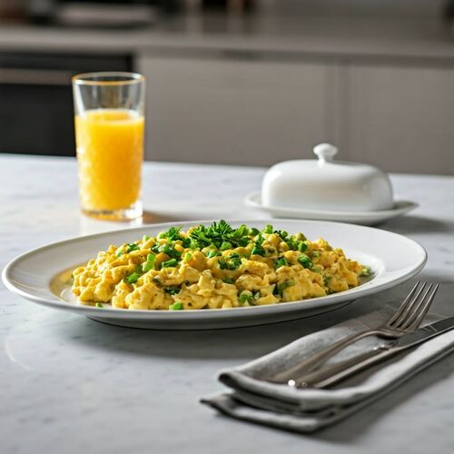 Ina Garten's Slow Cooked Scrambled Eggs With Green Herbs
