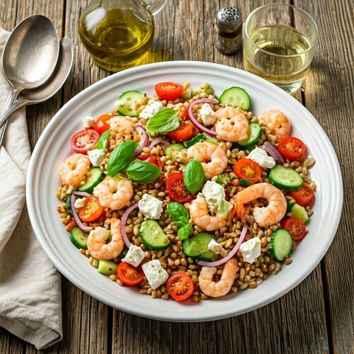 Greek Salad With Shrimp