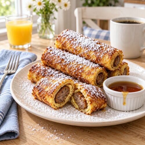 Breakfast French Toast & Sausage Taquitos
