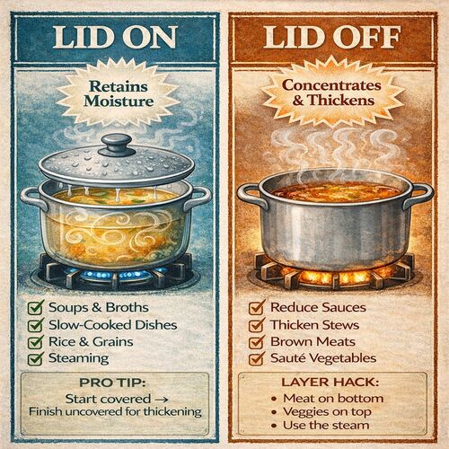 Lid On vs. Lid Off: When to Cover Your Pan