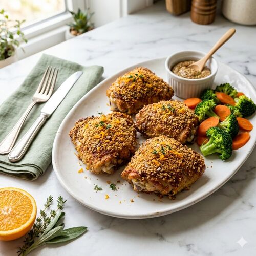 Orange-Crumbed Baked Chicken