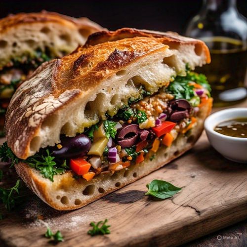 Pan Bagné (Bagna or Bagnat) - Bathed Bread