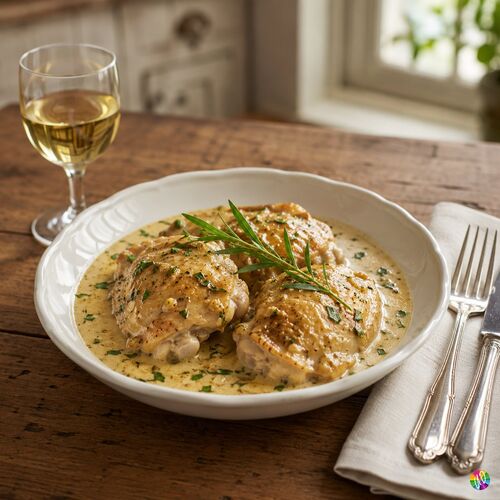 Poulet à la Crème (Chicken in Cream Sauce)