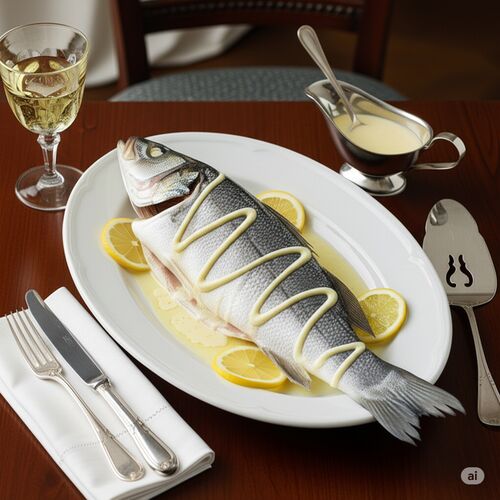 Poached Fish With White Butter Sauce