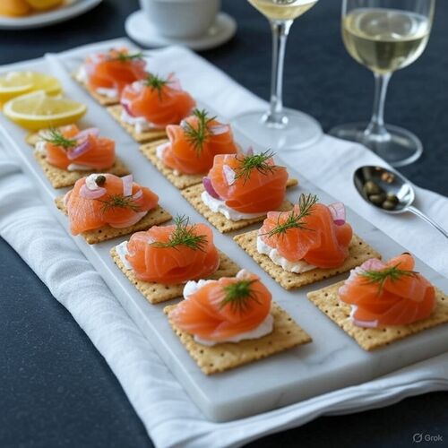 Poached Salmon Appetizers