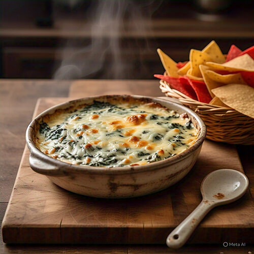 Garlicky Spinach Dip With Hearts Of Palm