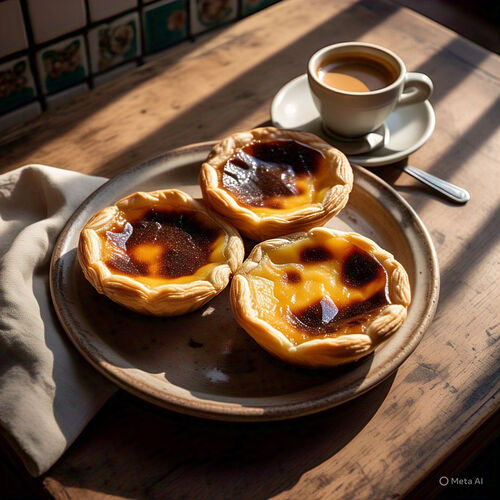 Pastรฉis de Nata (Portuguese Custard Tart) Pastรฉis de Nata (Portuguese Custard Tart)