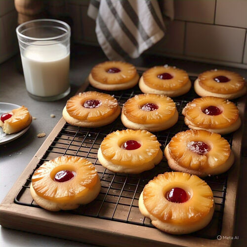 Pineapple Upside-Down Sugar Cookies