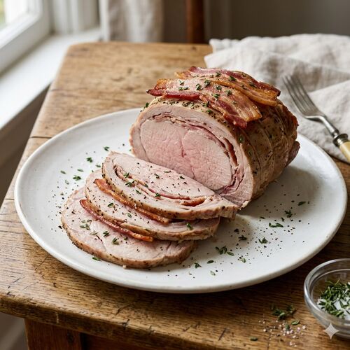 Roasted Veal Shoulder With Bacon And Thyme