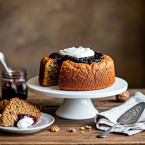 Walnut Jam Cake