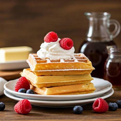 Yeasted Belgian Waffles Started a Day Ahead