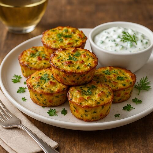 Zucchini and Potatoes in Cupcake Pan